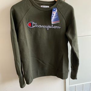 Champion forest green crew neck
